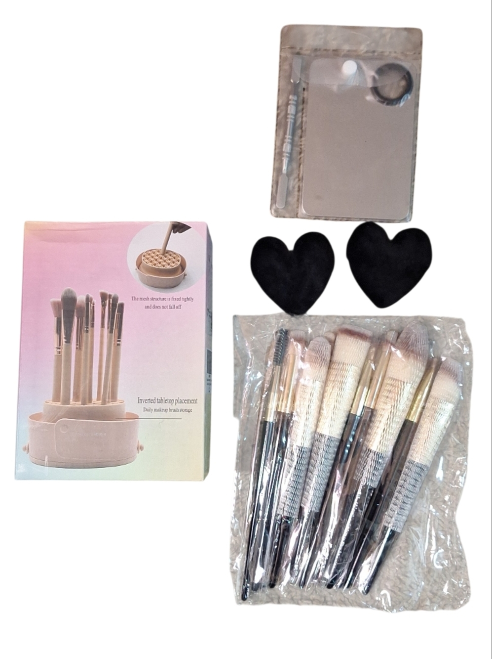 NWT 18 pc Makeup Brush Set with Holder